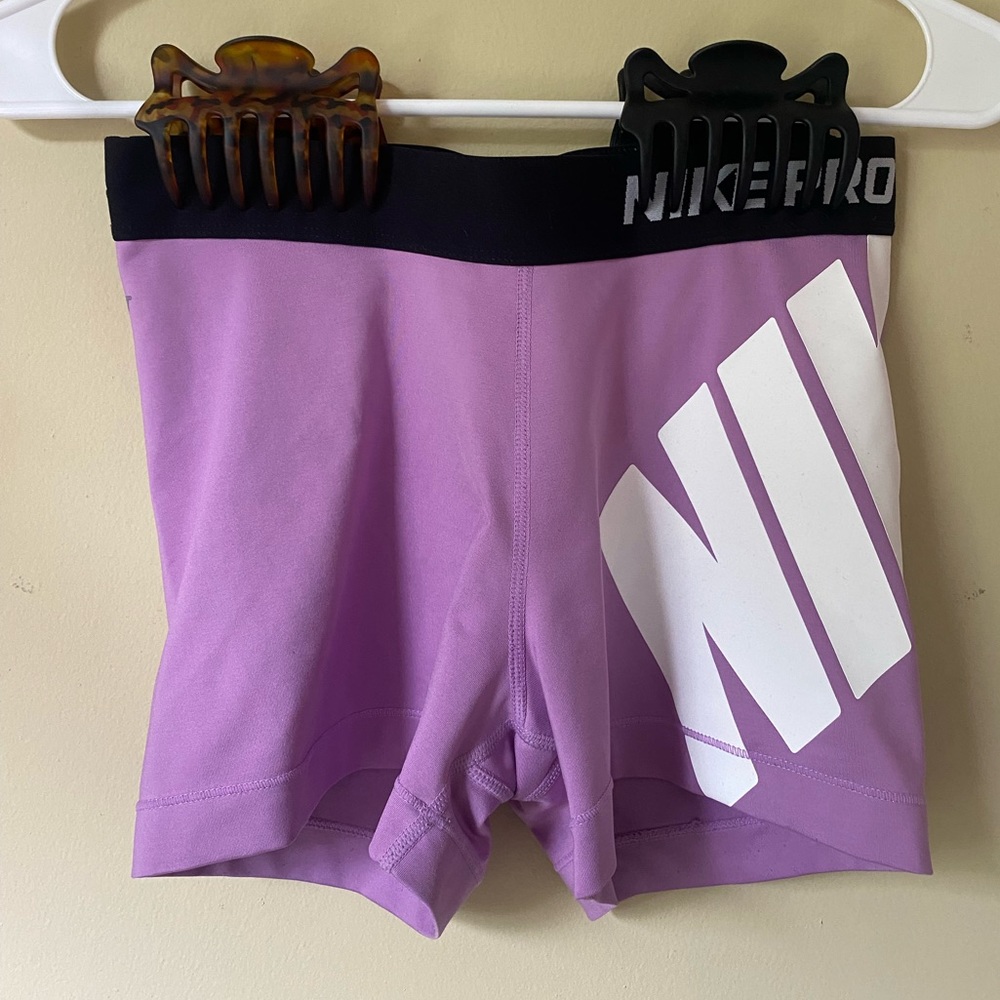 Purple Nike Pro Shorts